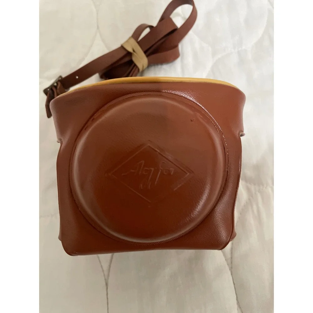 Vintage Agfa Brown Leather Camera Case Made in Germany with Strap Ever-Ready